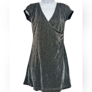 Hourglass Shimmering Black Mini Dress